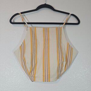Abercrombie & Fitch Crop Top Open Back Teen Small Stripe Festival Coachella